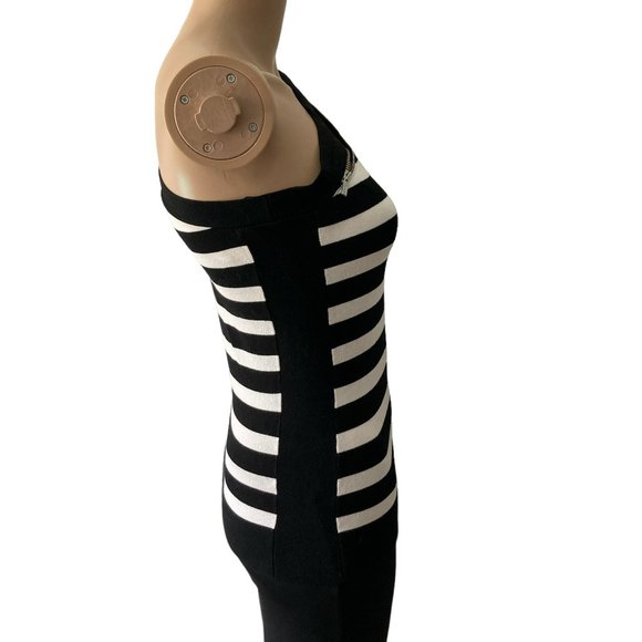 Cache Vintage Striped One Shoulder Size S Knit Top - Picture 3 of 9